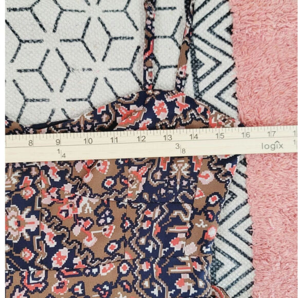 Fossil Multicolored Aztec Print Spaghetti Strap Mini Sundress, sz Small - Picture 11 of 15